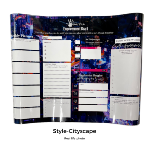 Empowerment Boards- Dry Erase Wall Planners/Action Board - Peel & Stick Sticker, City Scape