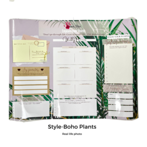 Empowerment Boards- Dry Erase Wall Planners/Action Board - Peel & Stick Sticker, Boho Plants