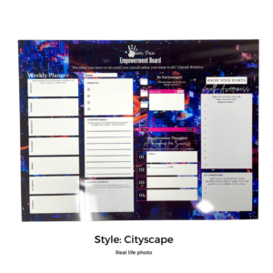 Empowerment Boards- Dry Erase Wall Planners/Action Board - Hard Board, City Scape