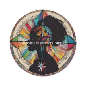 Round Rug - Following My Inner Compass Afro Decor